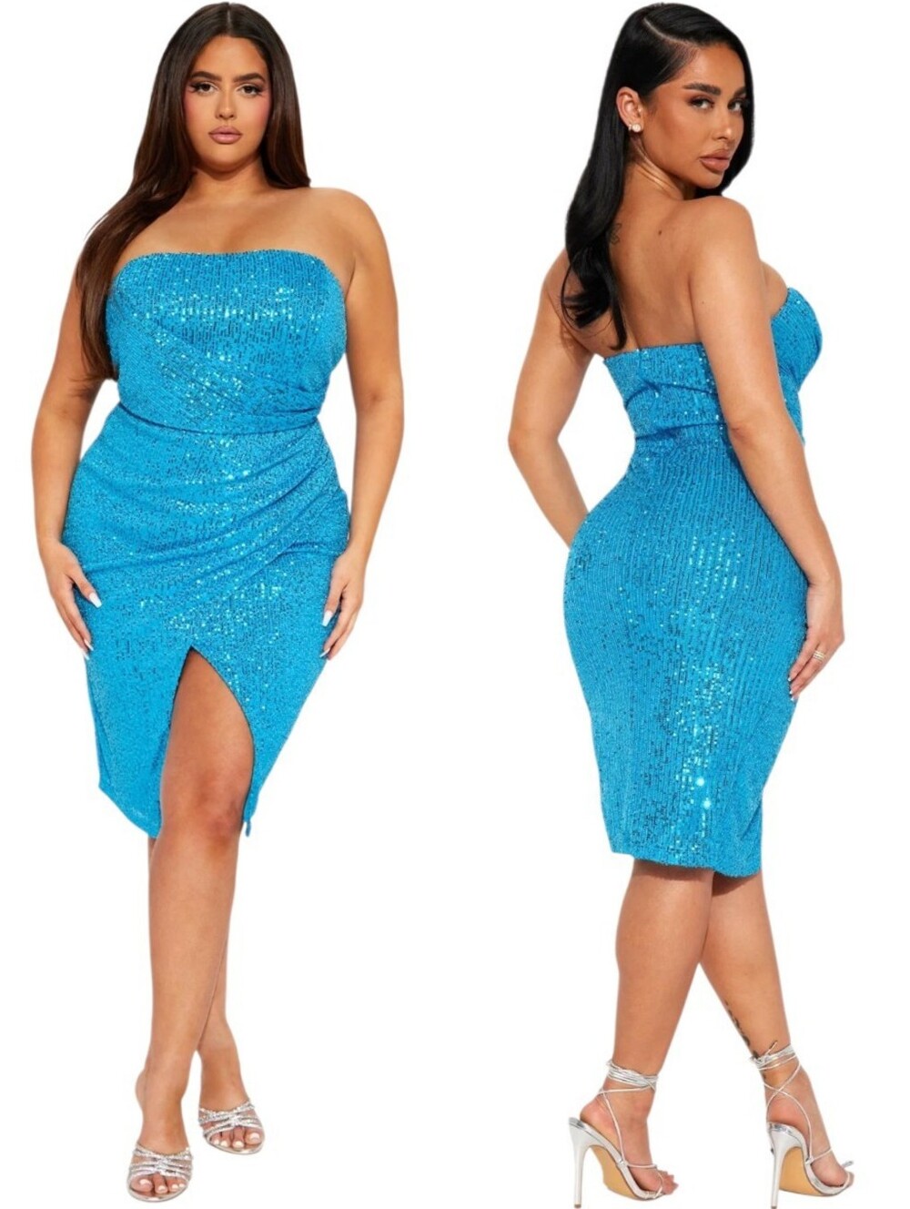 Fashion Nova Zeta Sequin Midi Dress